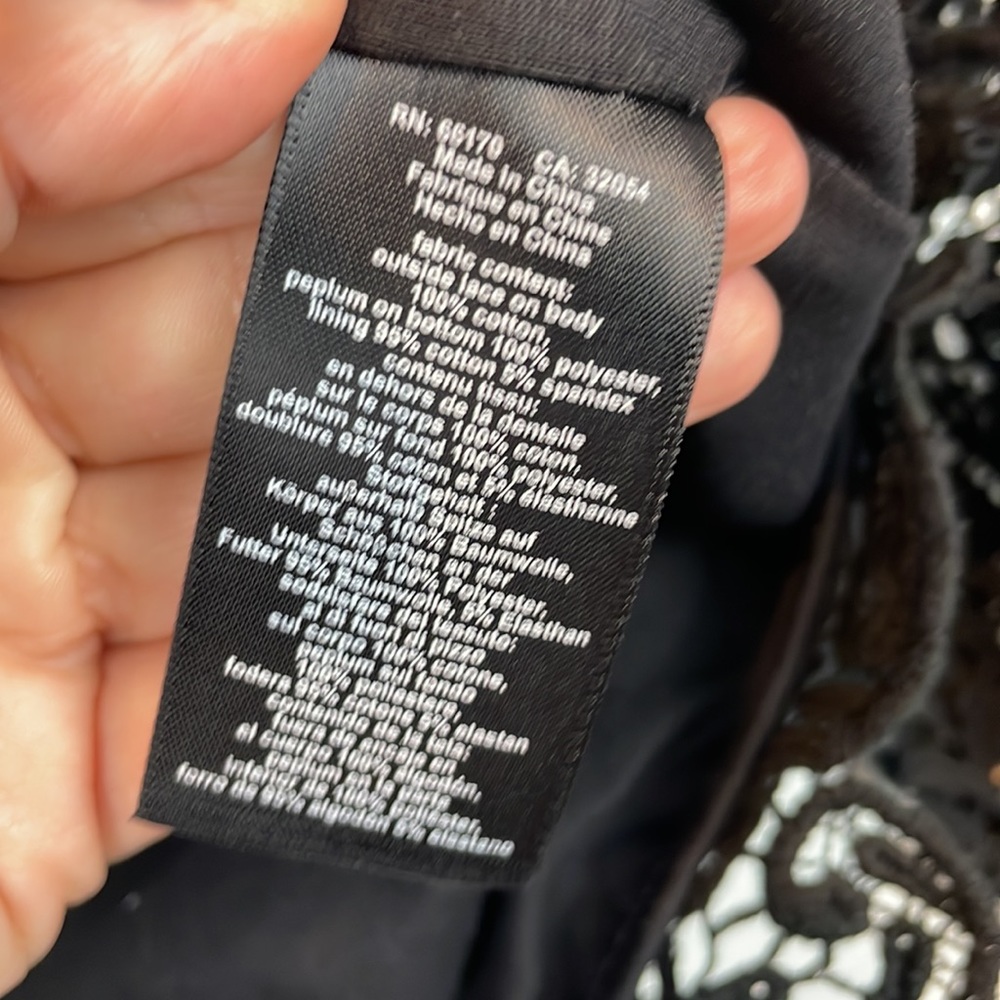 Anthropologie Lili’s Closet Black Lace Cropped Zip Up Jacket XS - Picture 5 of 9